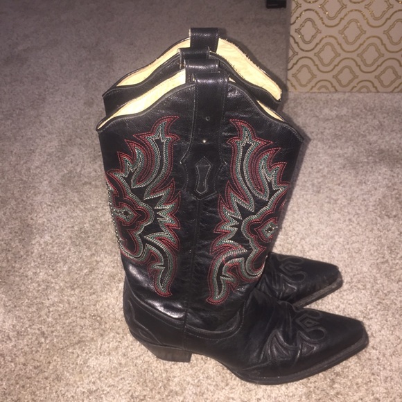Lightly Worn Black Corral Boots - Picture 2 of 4